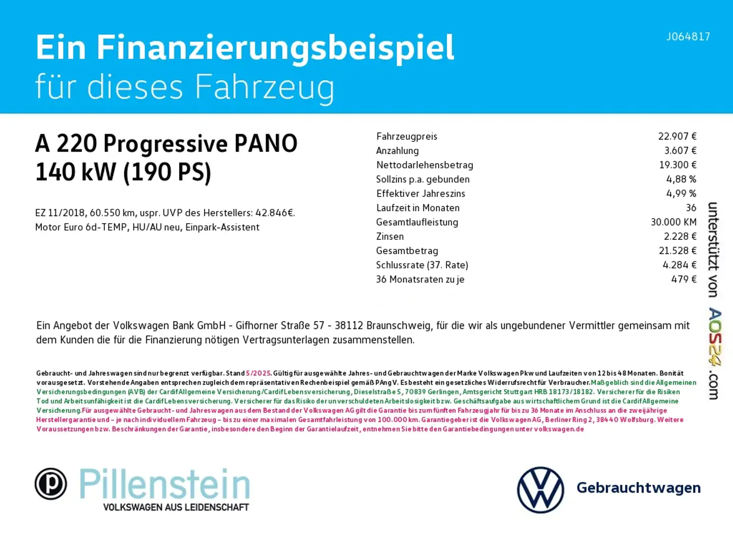 Mercedes-Benz A 220 Progressive PANO PARKASSISTENT SITZH. Rot - 2