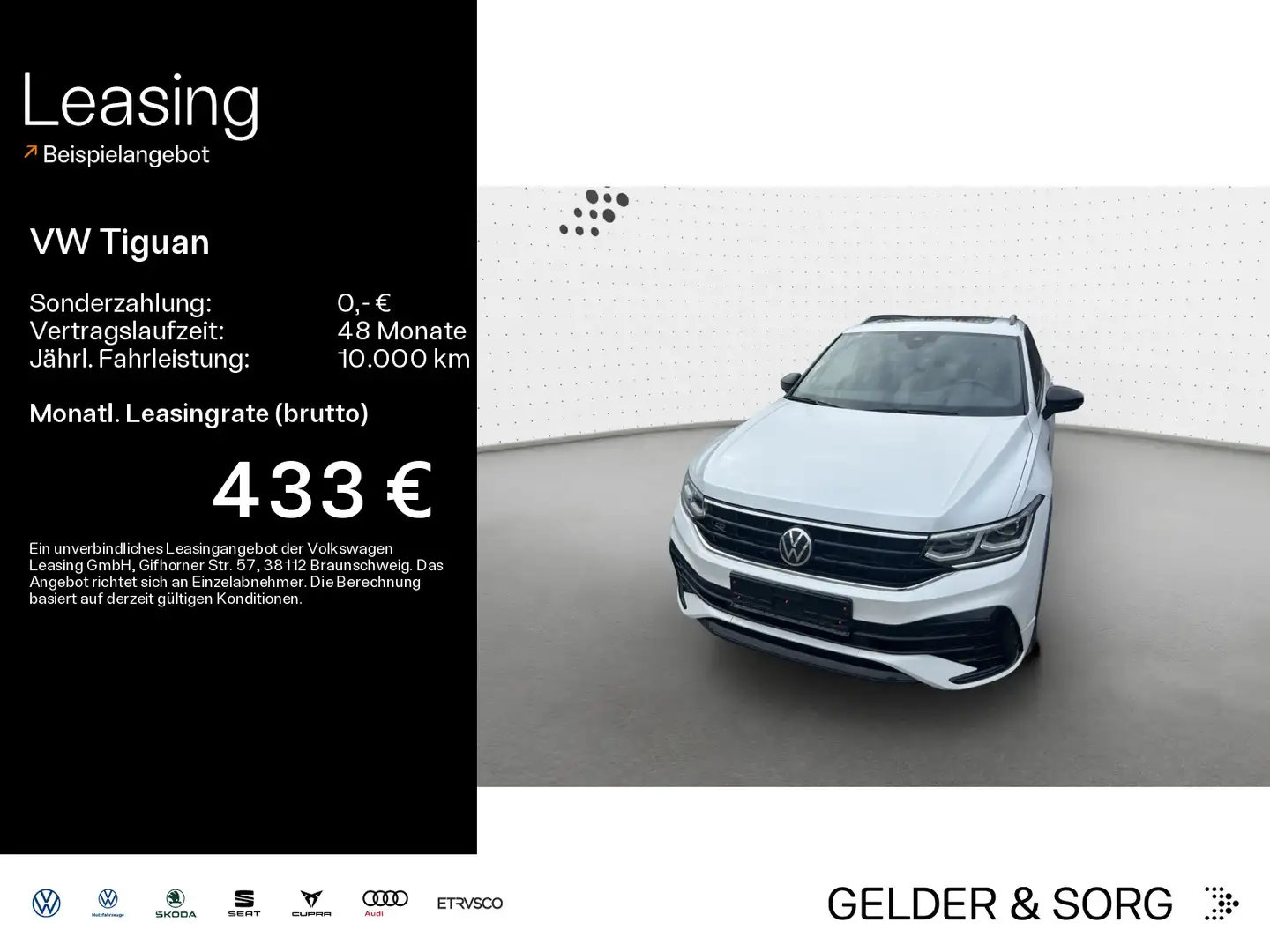 Volkswagen Tiguan 2.0 TDI R-Line Leder*PANO*HuD*IQ.LIGHT* Weiß - 1