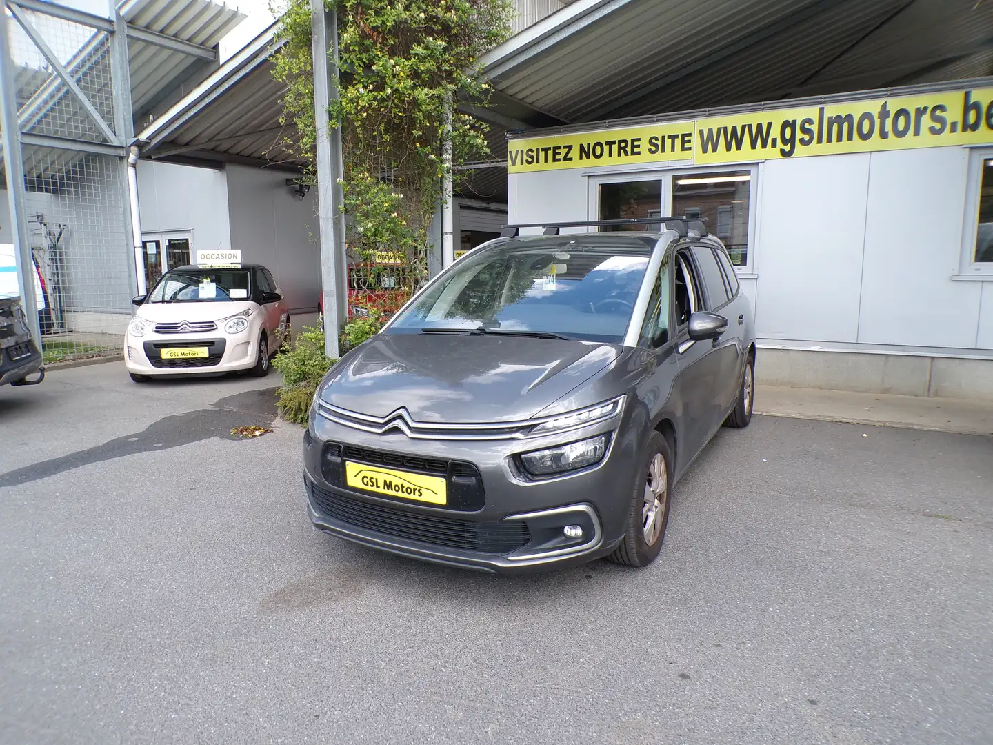 Citroen Grand C4 Picasso 1.6BlueHDi 116cv Automatic 7pl gris07/18 Airco GPS Gri - 1