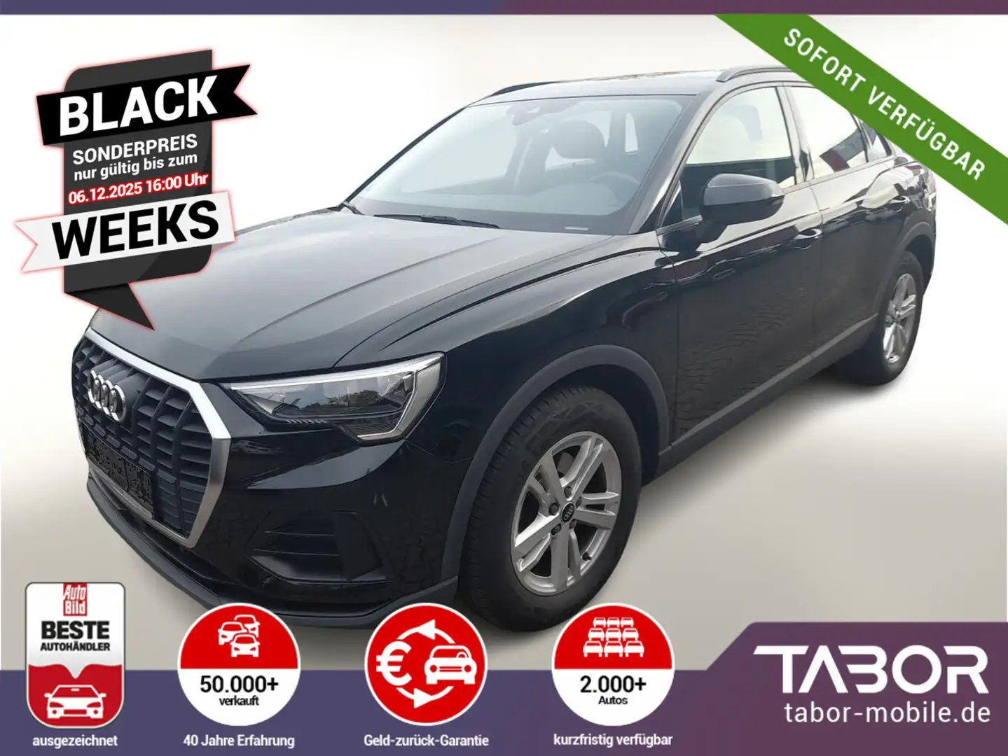 Audi Q3 35 TFSI 150 S tronic Nav KeyL eHk ViCo+ SHZ Schwarz - 1