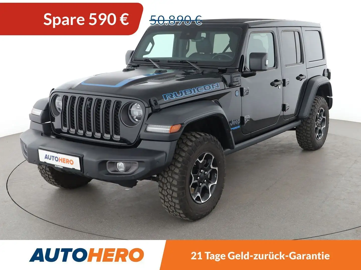 Jeep Wrangler 2.0 4xe Plug-in Hybrid Rubicon Aut.*NAVI*LED*TEMPO Noir - 1