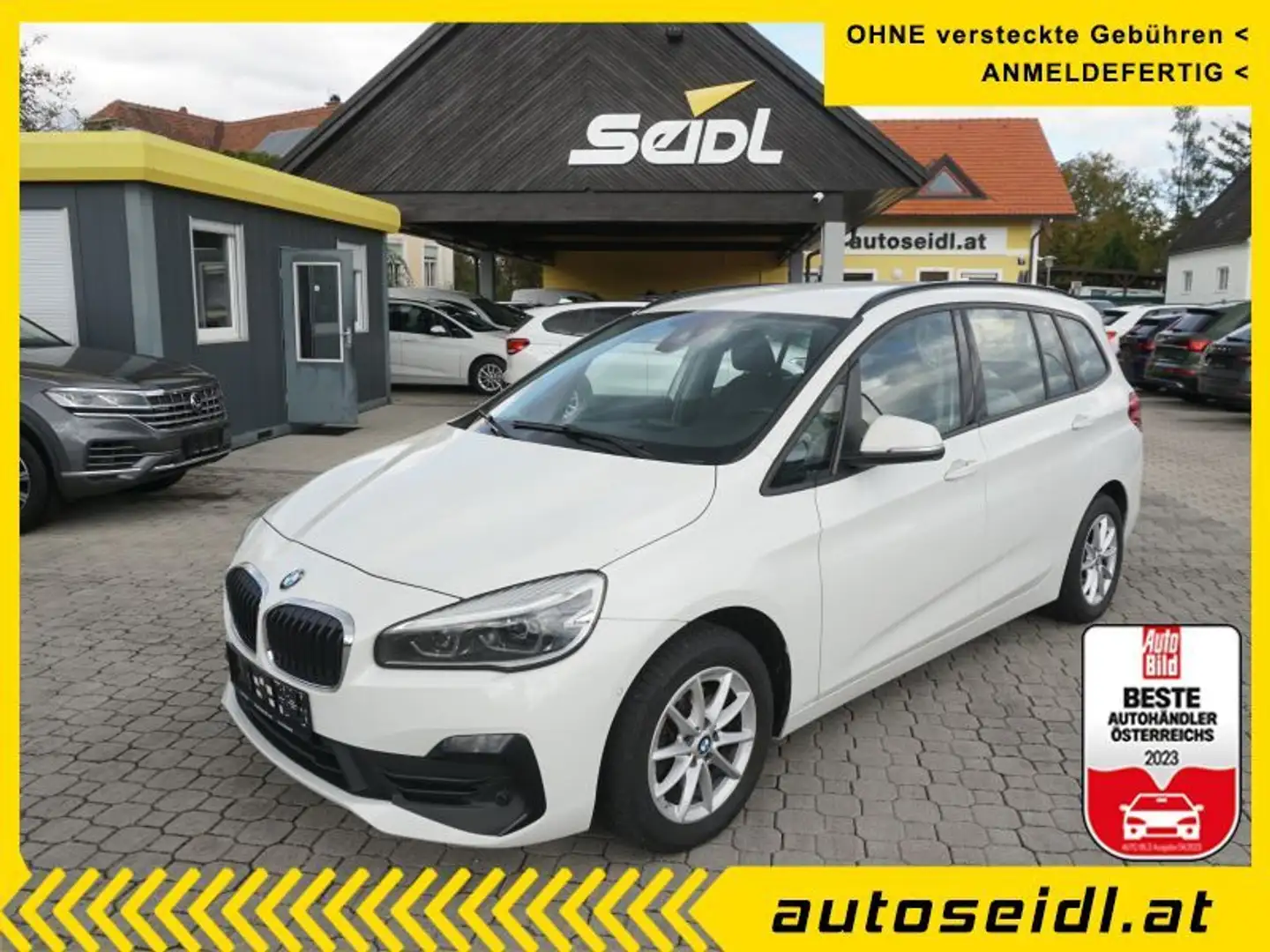 BMW 216 d Gran Tourer Aut. *LED+AHV+NAVI* Weiß - 1