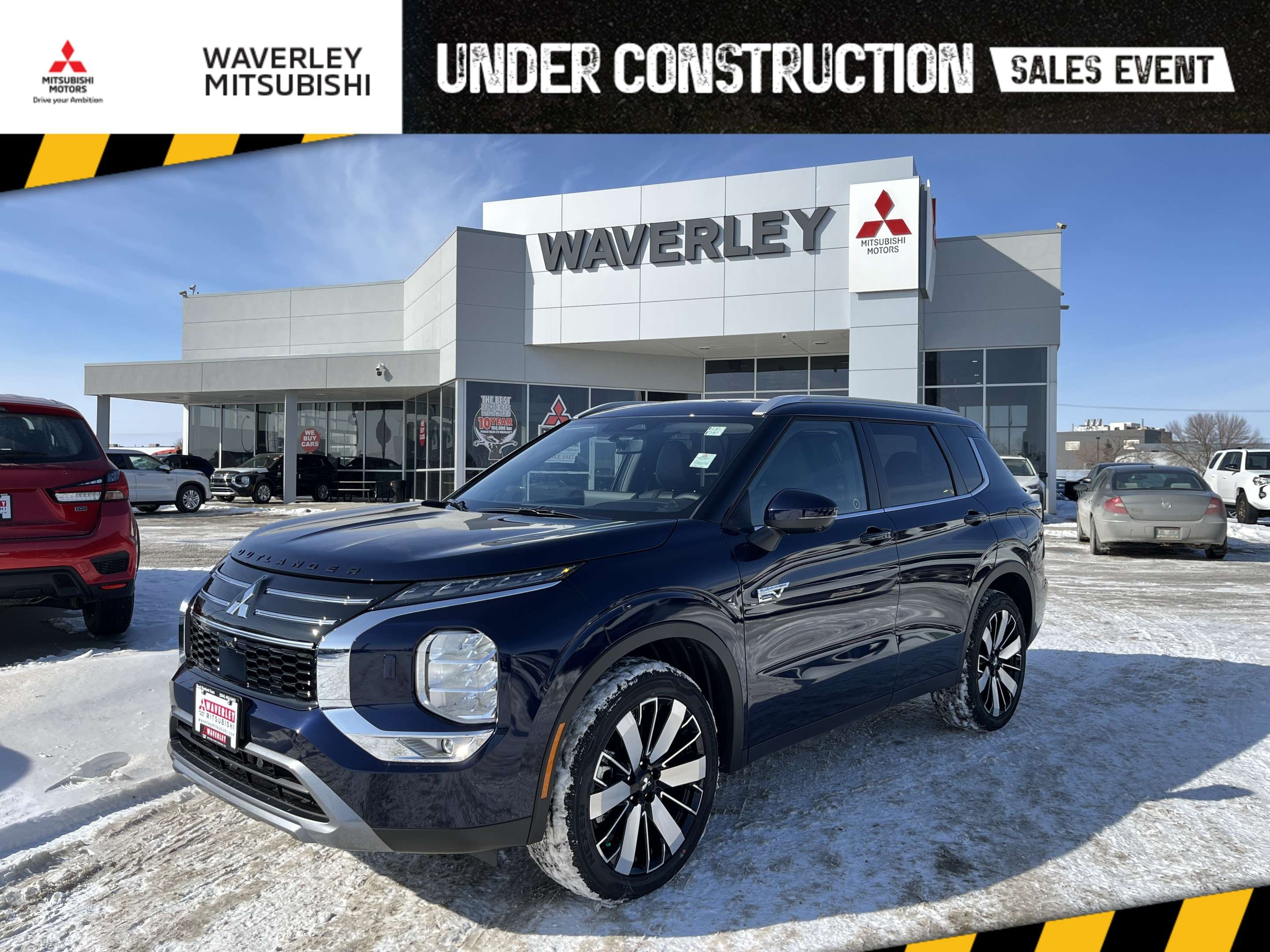 Blue 2026 Mitsubishi Outlander Hybrid Plug-in All-Wheel Drive 1-Speed Automatic