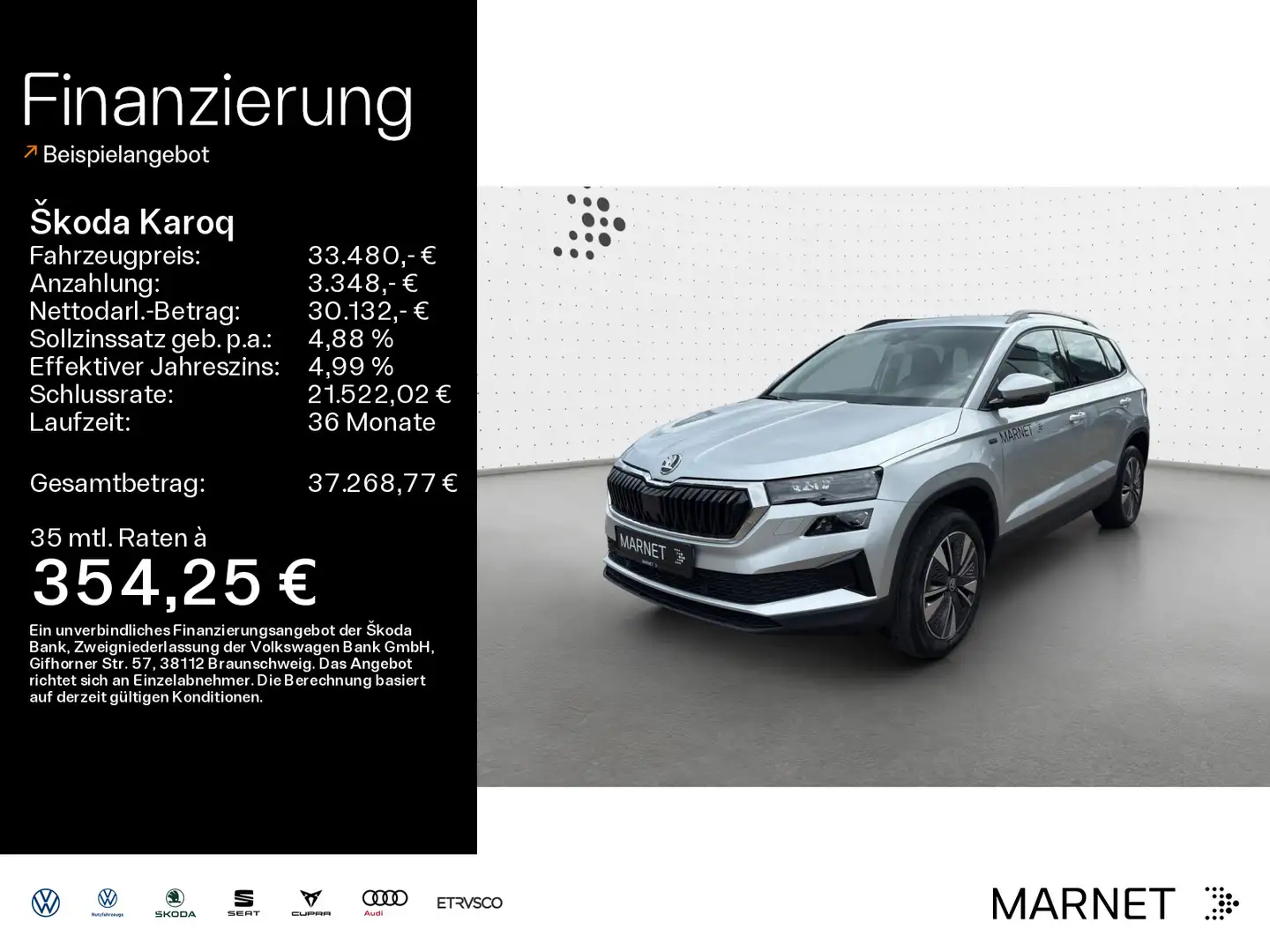 Skoda Karoq Tour 1,5 TSI 7-Gang-DSG | MATRIX | AHK Argent - 1