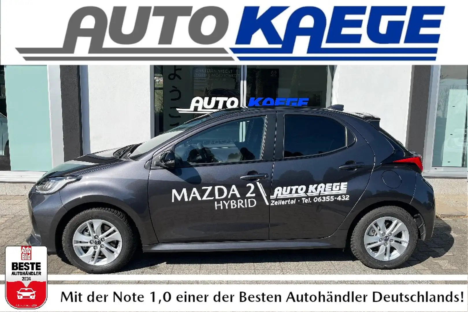 Mazda 2 HYB 1.5L Hybrid VVT-i HOMURA PLUS Grau - 1