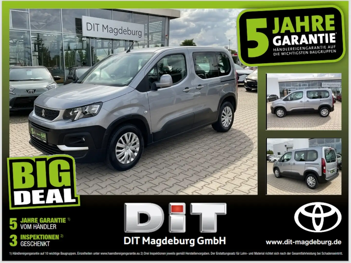Peugeot Rifter 1.2 PureTech 110 L1 Active Spurhalte,PDC Grijs - 1