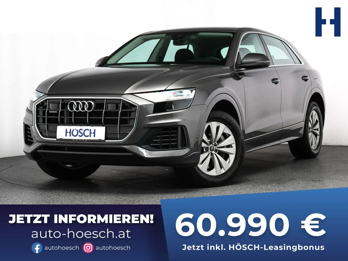 Audi Q8 55 TFSI e quattro 19er LEDER ASSISTENZ R-KAM Grijs - 1