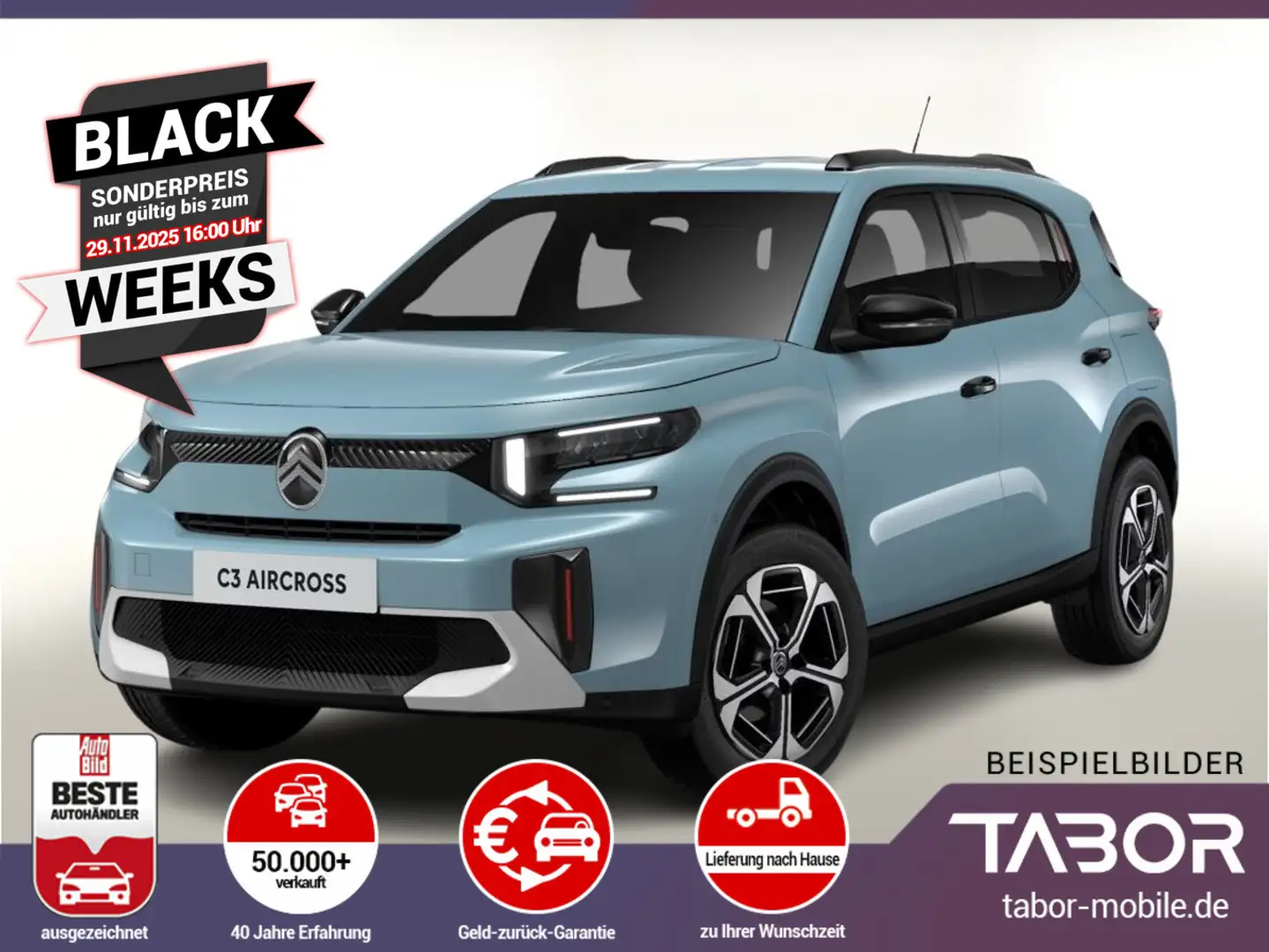 Citroen C3 Aircross MHEV 145 eDSC6 MAX Nav Kam UVP-17%* Blau - 1