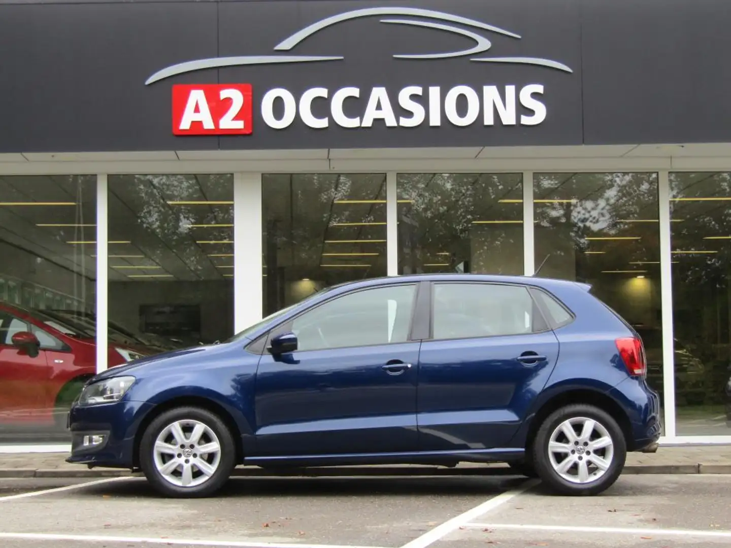 Volkswagen Polo 1.2 TSI Highline Airco/LM Velgen/Panorama dak Blauw - 2
