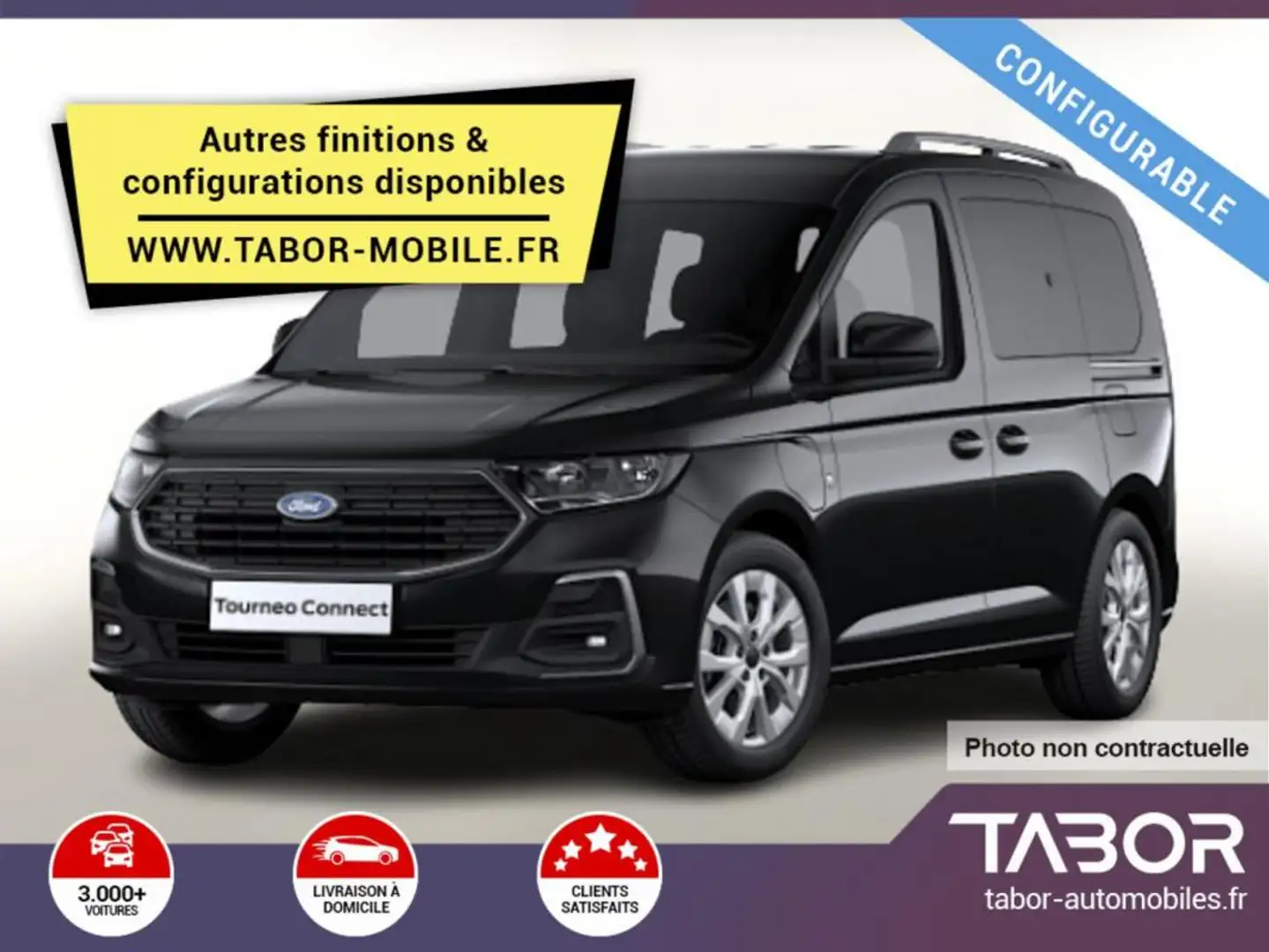 Ford Tourneo Connect PHEV 150 Tit ACC Cam 17p Blanc - 1