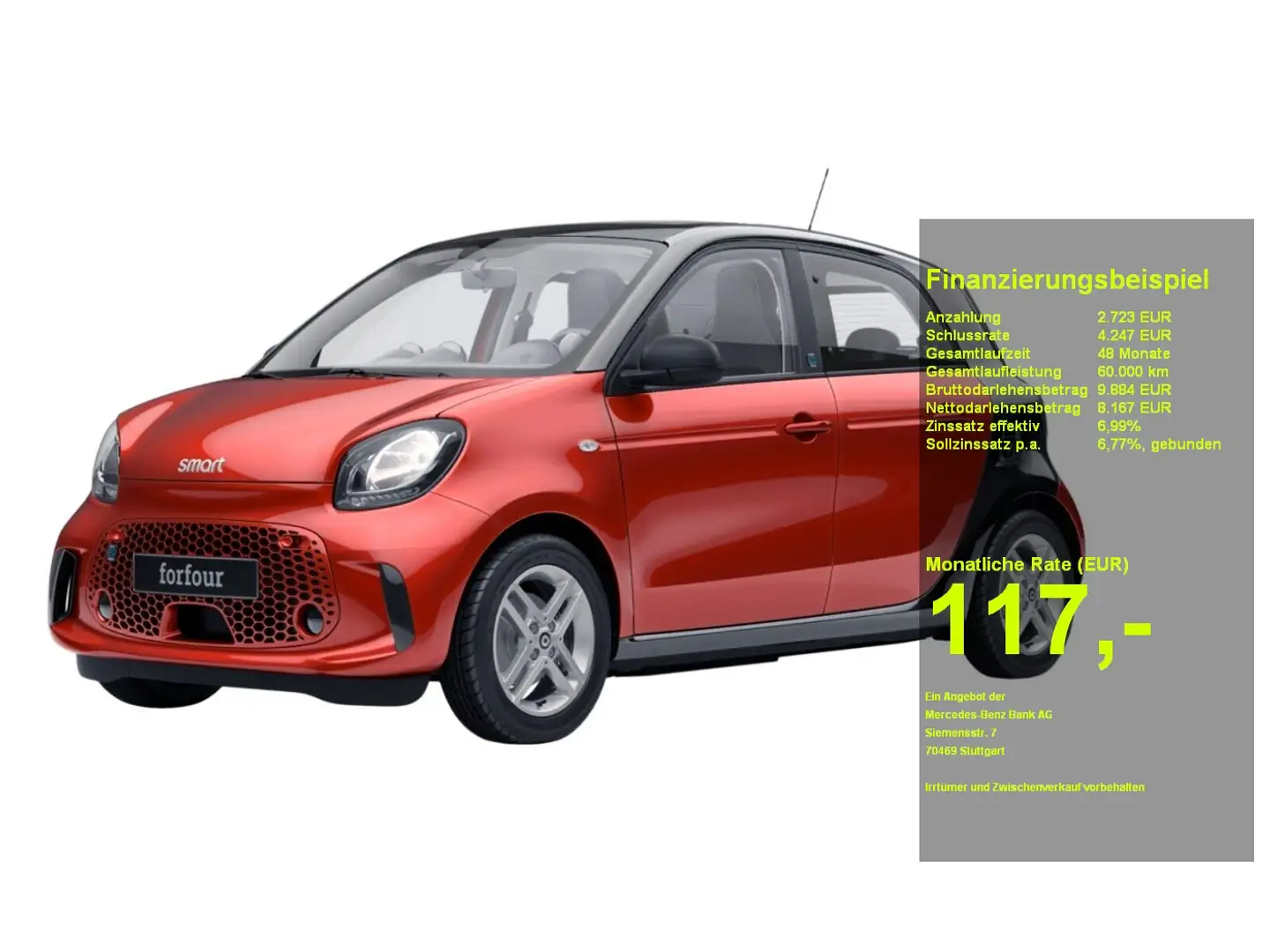 smart forFour EQ KAMERA+PANO+AUT+Klimaaut.+PDC Rouge - 1