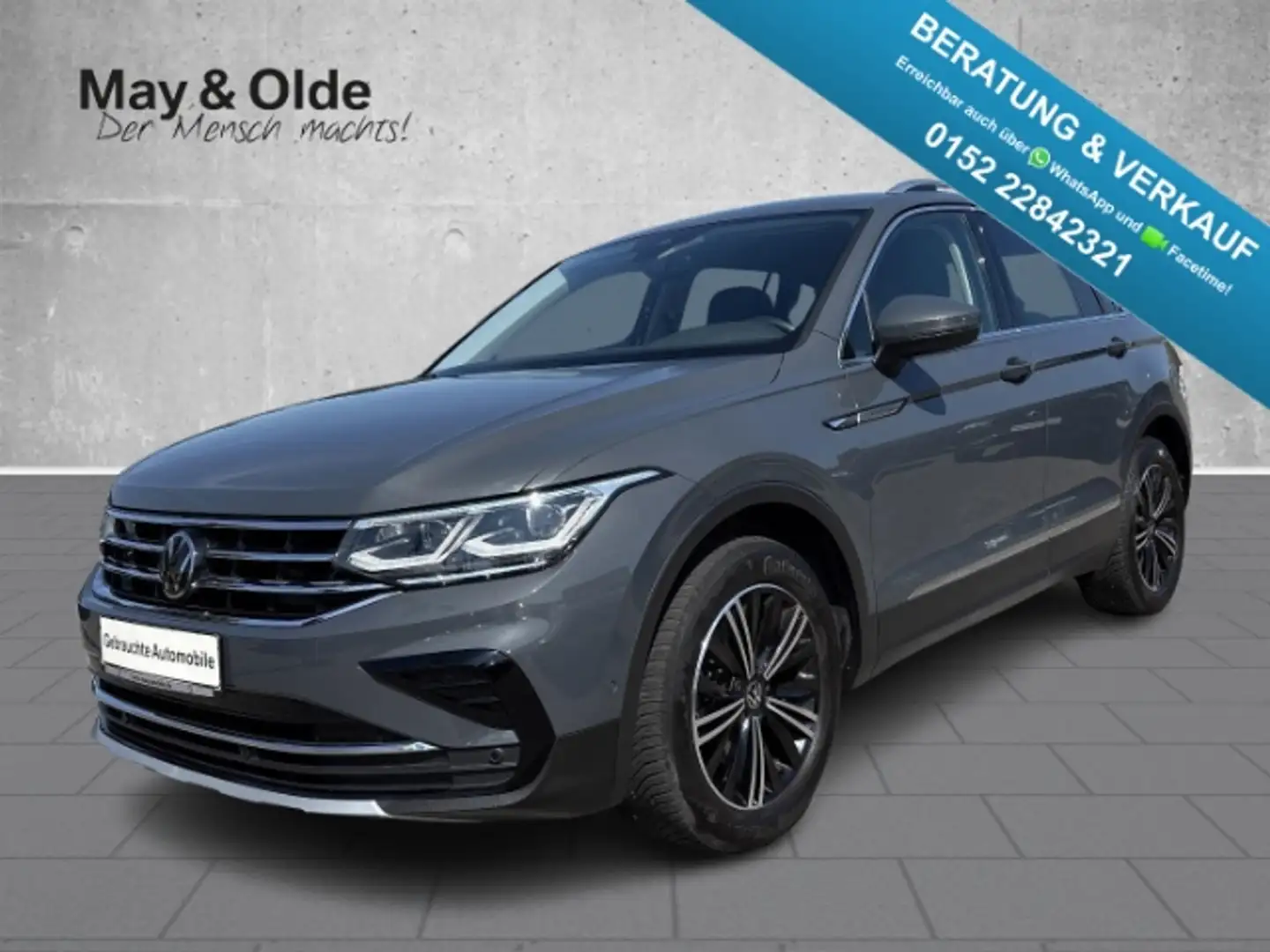Volkswagen Tiguan 1.5 TSI ELEGANCE DSG AHK ACC MATRIX LED RFK MASSAG Grau - 1