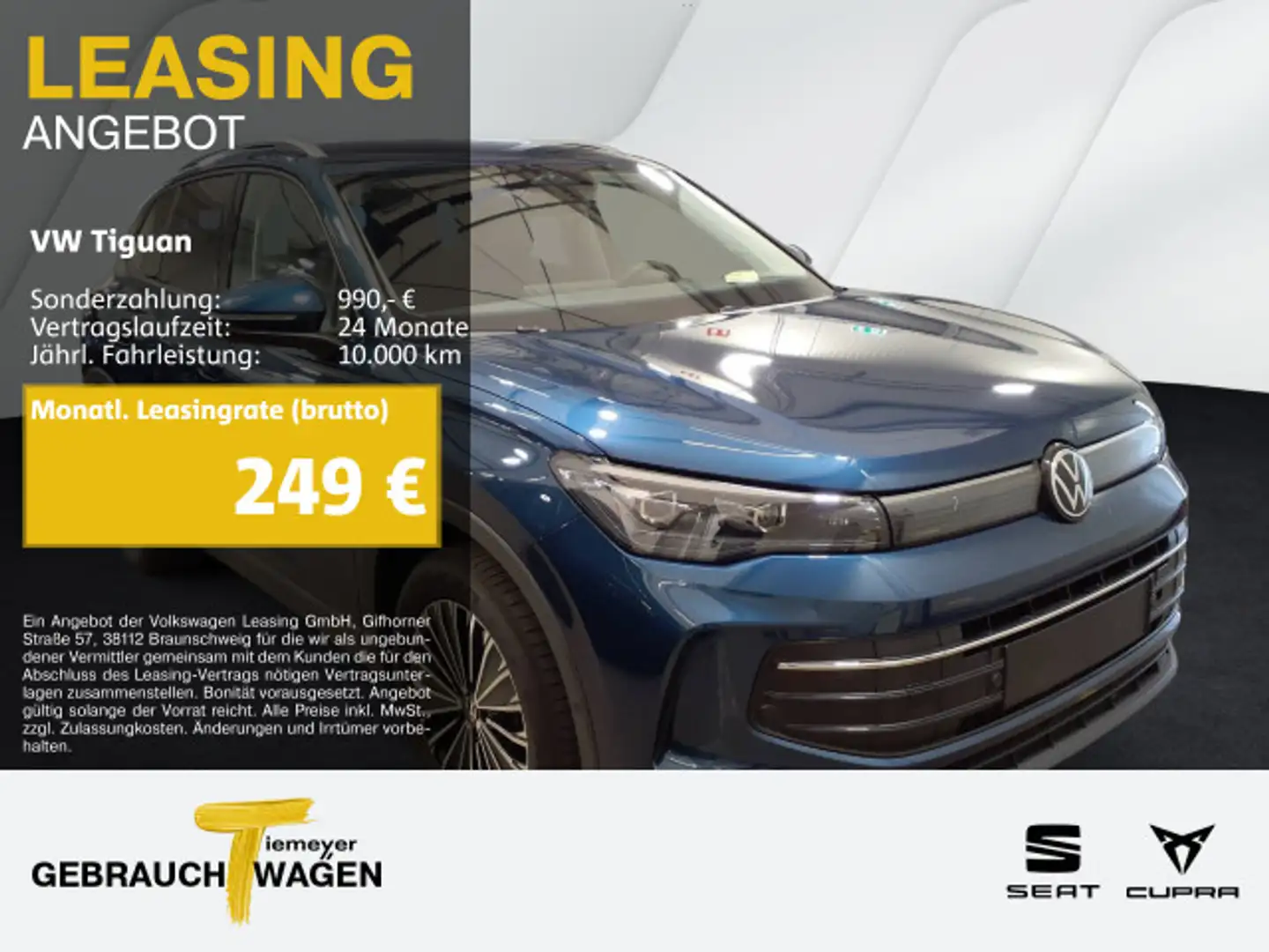 Volkswagen Tiguan 1.5 eTSI DSG LIFE NAVI AHK KAMERA LM18 Blau - 1