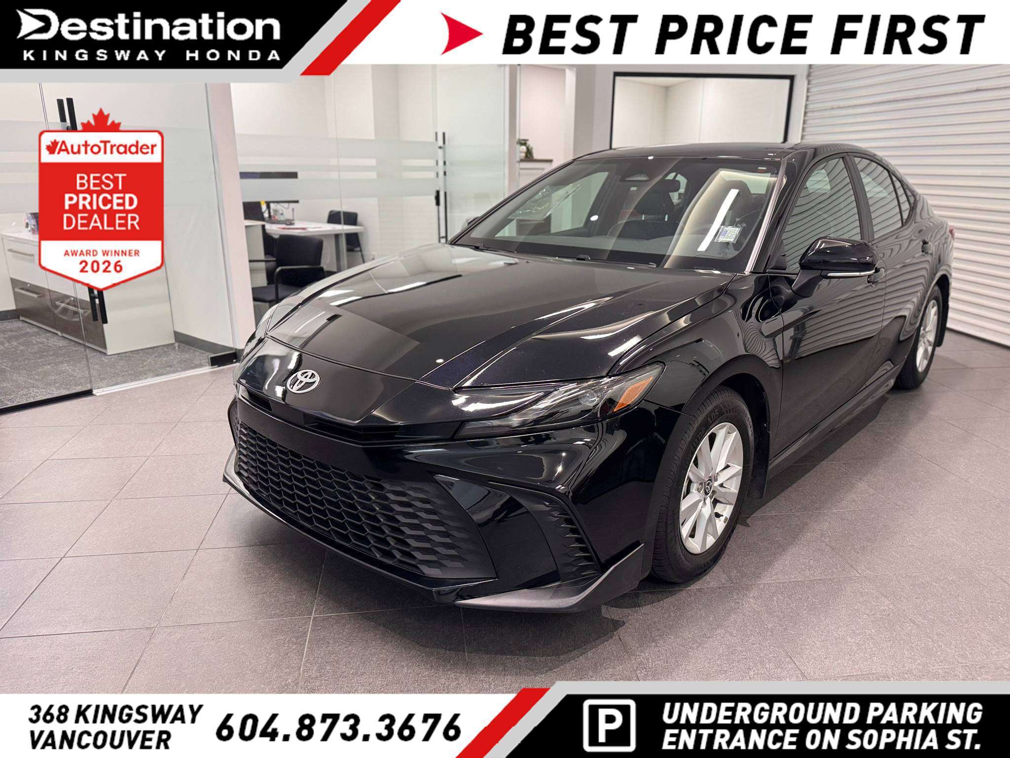 Black 2025 Toyota Camry Sedan Front-Wheel Drive Automatic