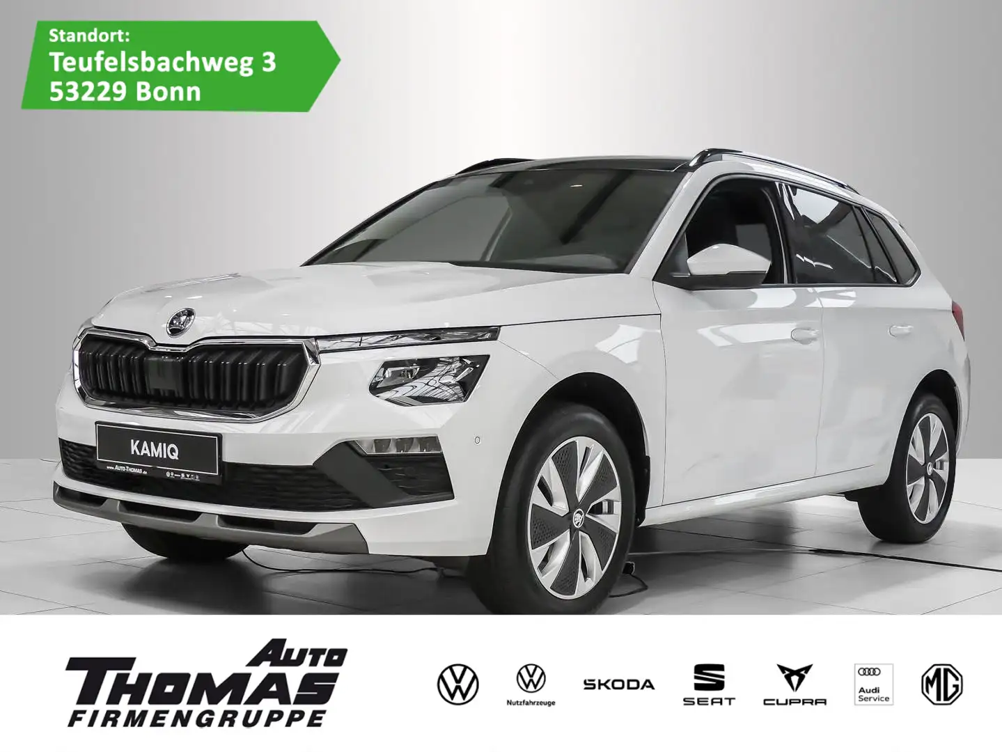 Skoda Kamiq Selection 1.5 TSI DSG LED NAVI ACC PANO Weiß - 1
