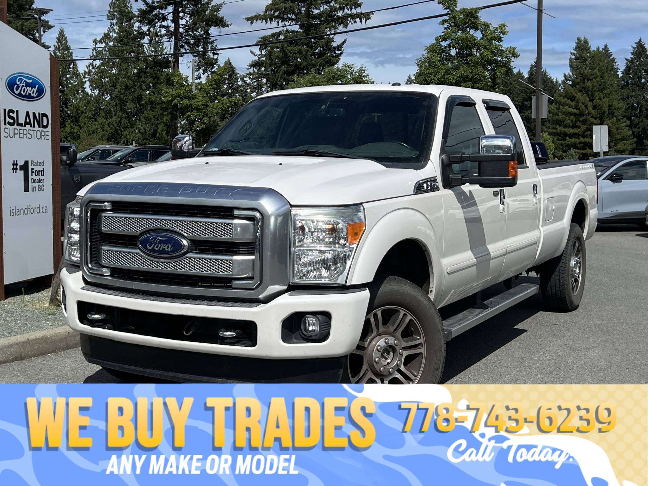 White 2016 Ford F-350 Super Duty Pickup Truck Four-Wheel Drive Automatic