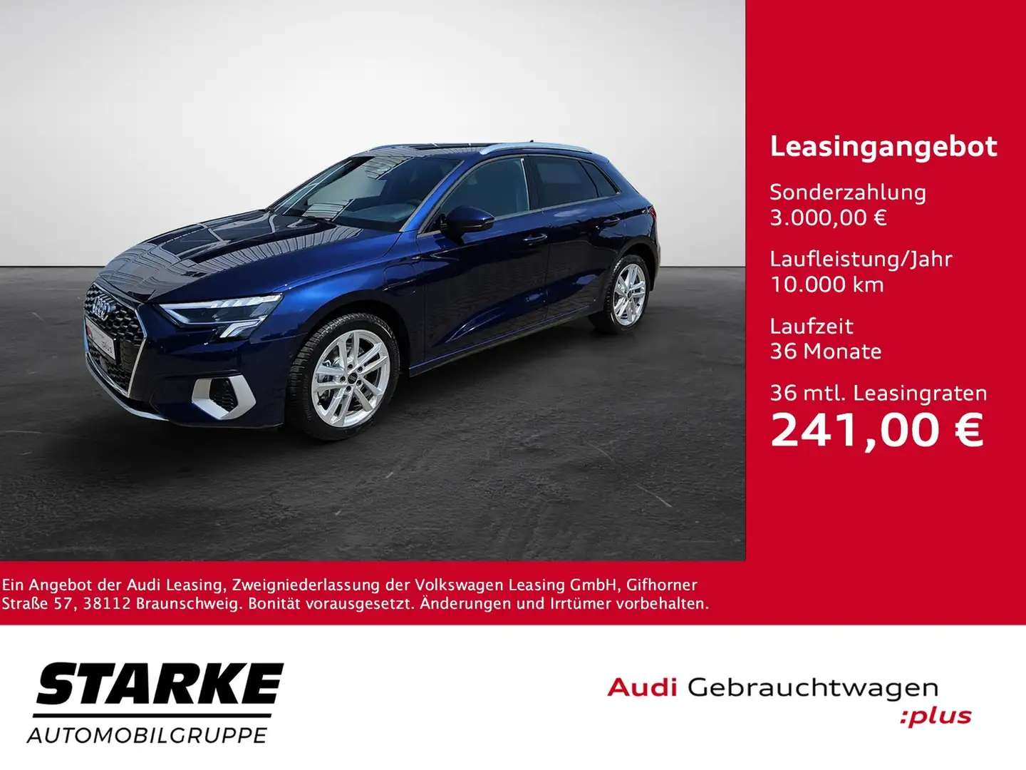 Audi A3 Sportback 40 TFSI e S tronic advanced NaviPlus ... Blau - 1
