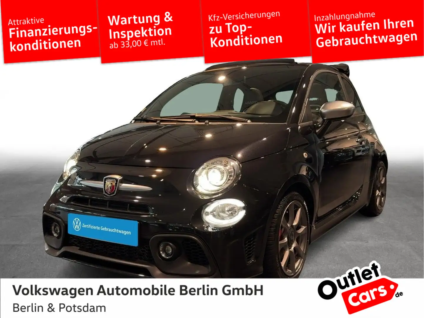 Abarth 595 Turismo 1.4T Jet Cabrio NAVI LEDER beats Noir - 1