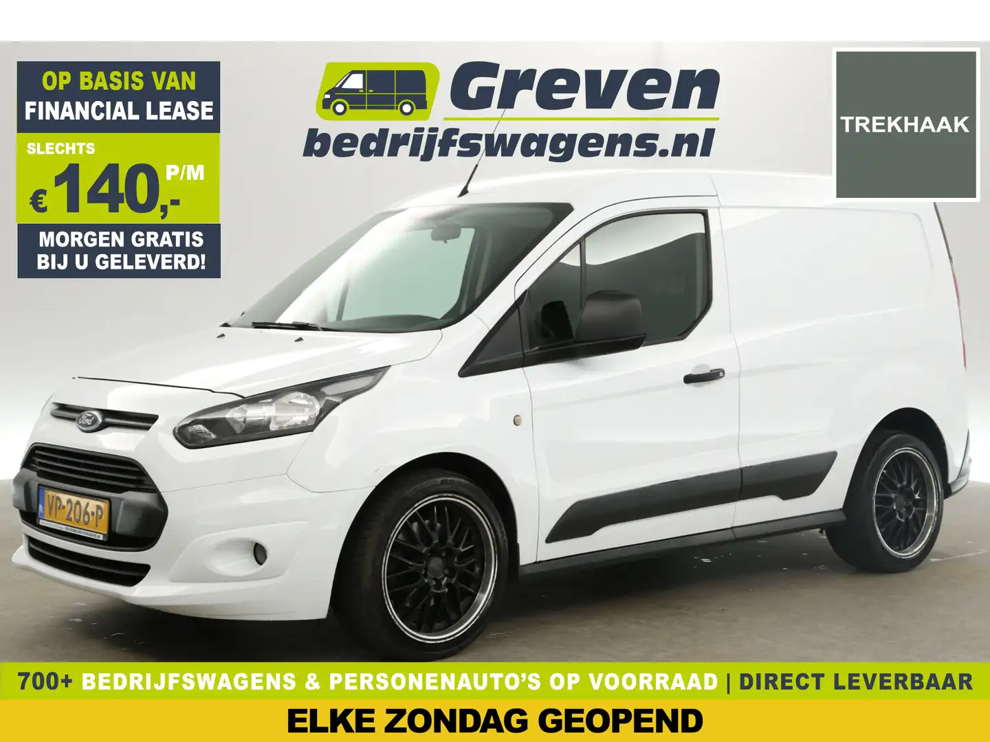 Ford Transit Connect 1.6 TDCI L1H1 Airco 3 Persoons Trekhaak 18"LMV Ele Biały - 1