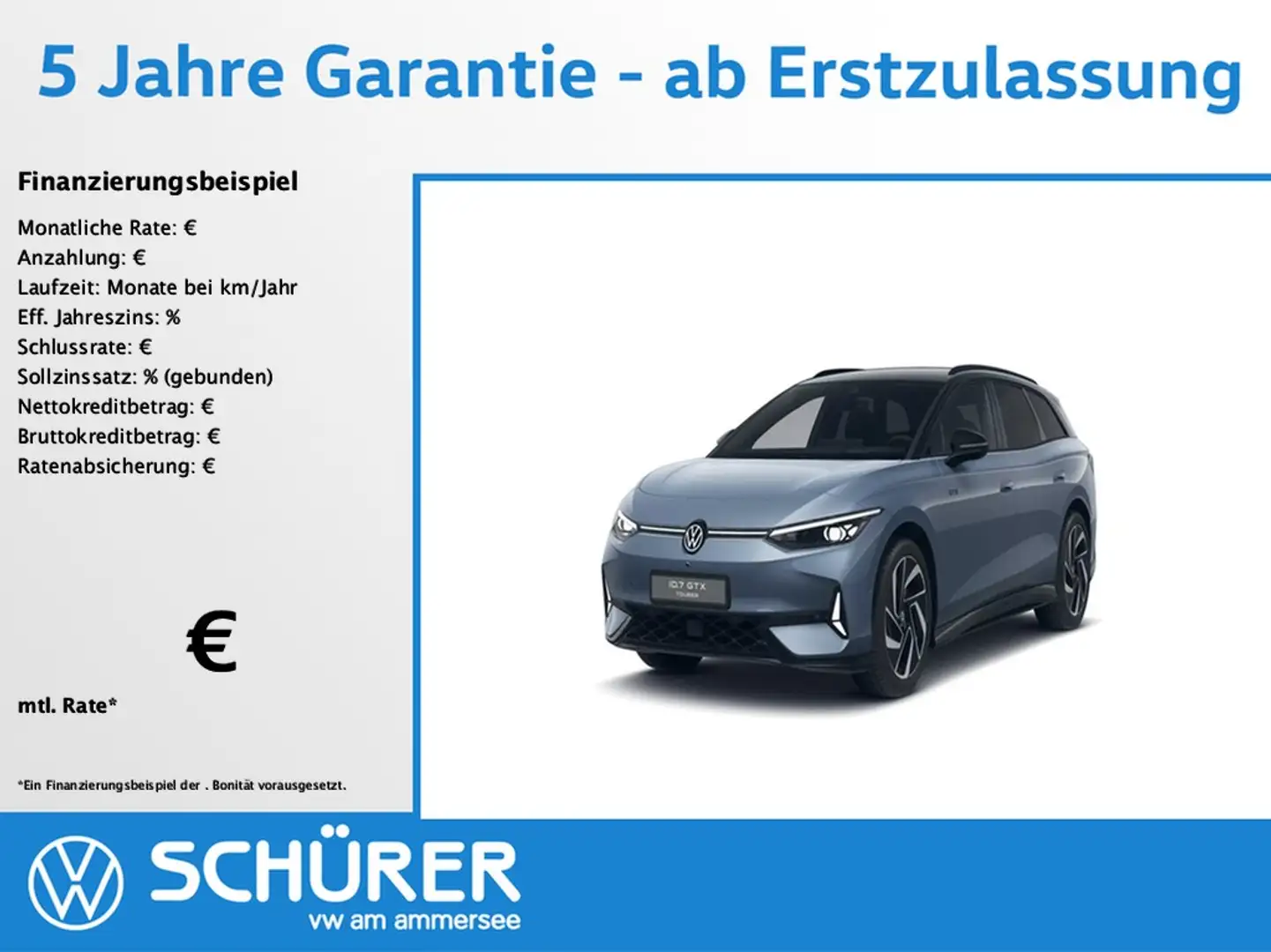 Volkswagen ID.7 Tourer GTX 4Motion AHK DCC 360° Wärmepump Blau - 1