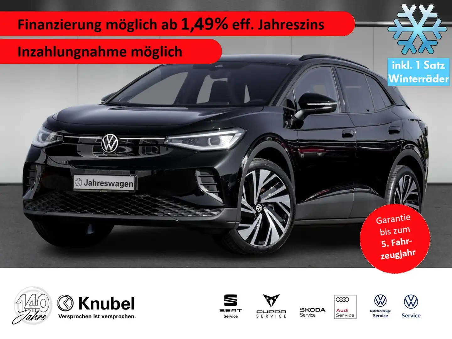 Volkswagen ID.4 Pro AHK ARHeadUp HarmannKardon Keyless Pano Negru - 1