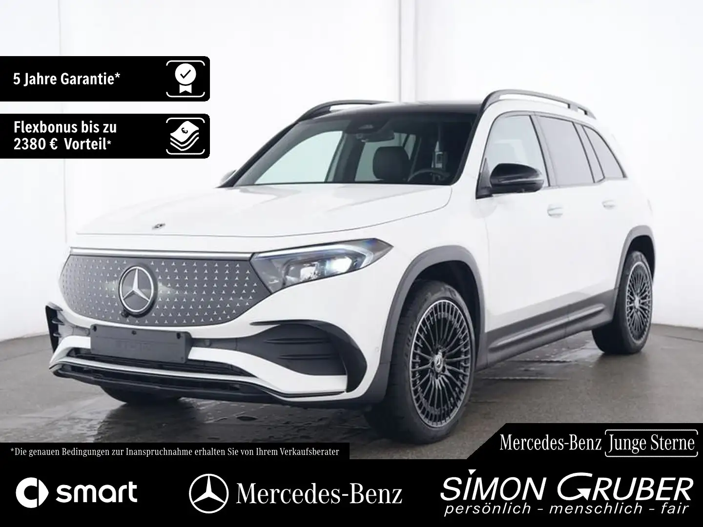 Mercedes-Benz EQB 350 4M AMG Premi+ Pano Night 20" 360 7Sitze Weiß - 1