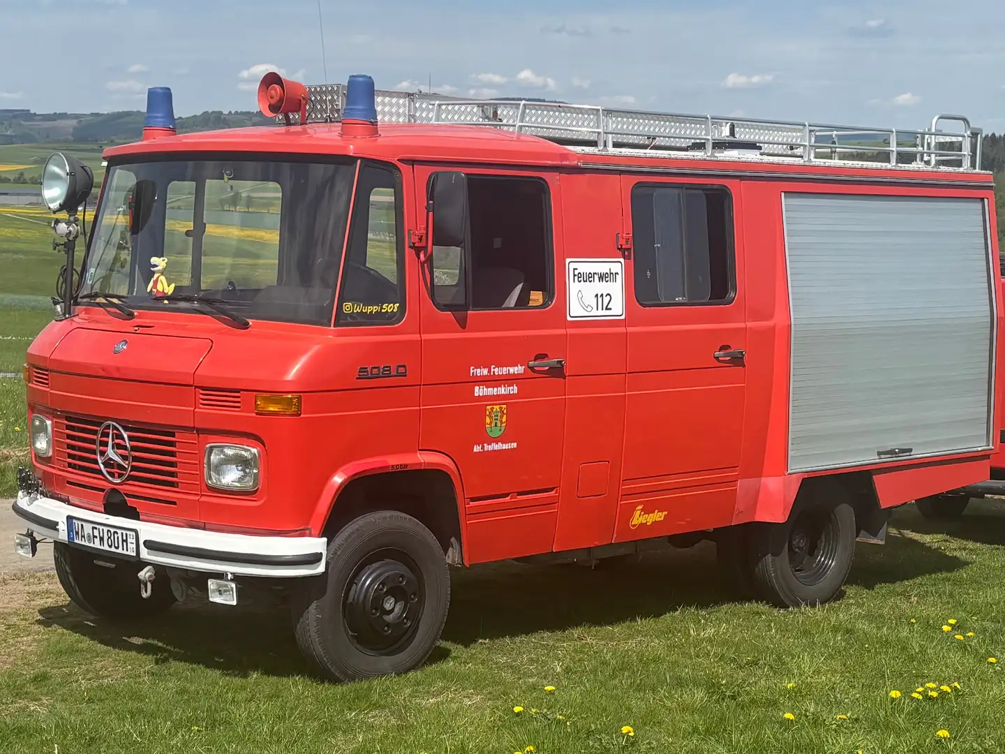 Mercedes-Benz T2 508 D 3,5t Düdo TÜV neu Feuerwehr / Camper H Красный - 1