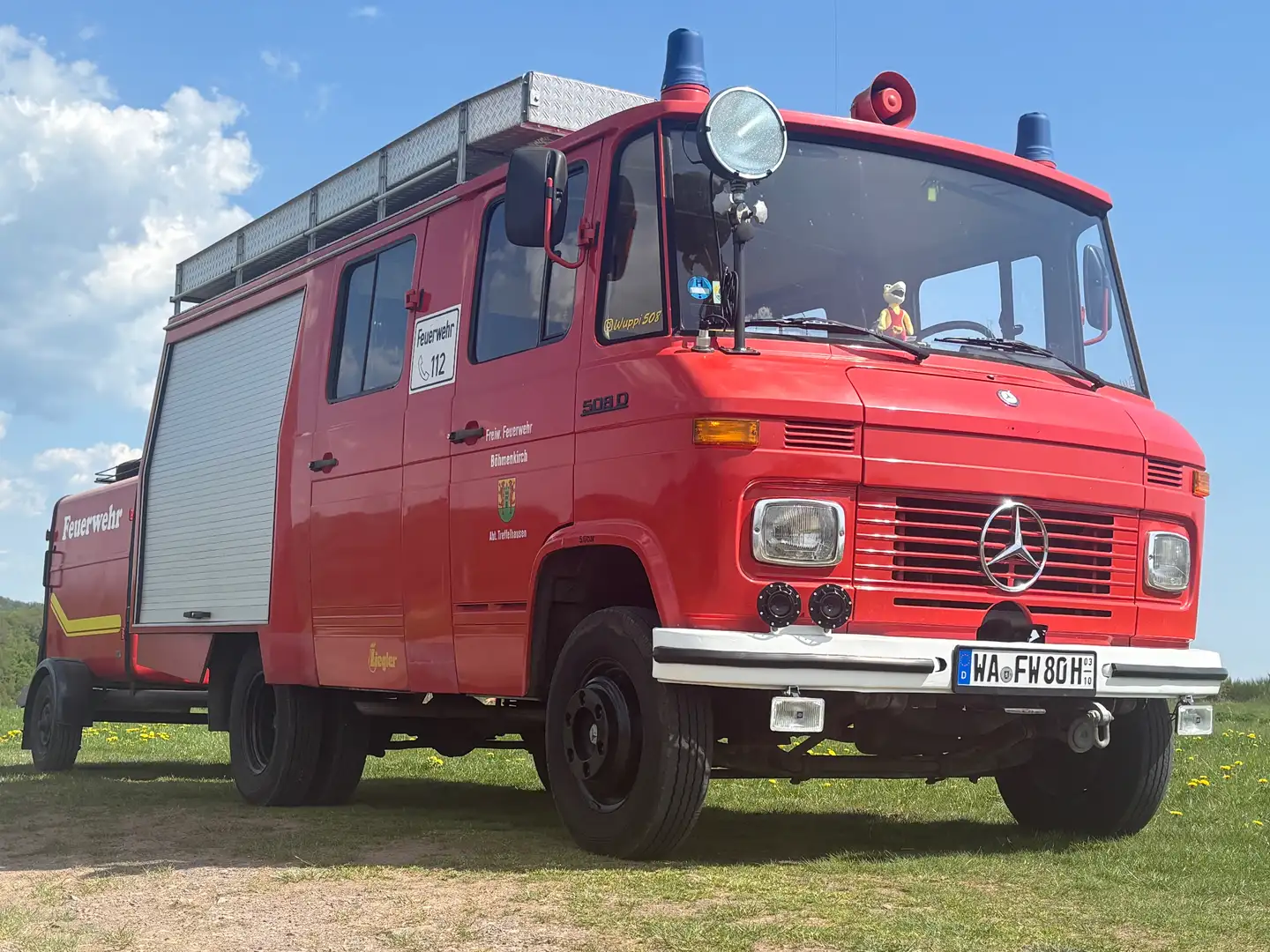 Mercedes-Benz T2 508 D 3,5t Düdo TÜV neu Feuerwehr / Camper H Красный - 2