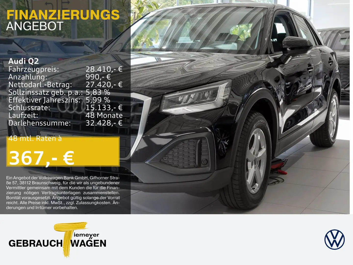 Audi Q2 35 TFSI NAVI+ SITZHZG GRA LM16 Schwarz - 1