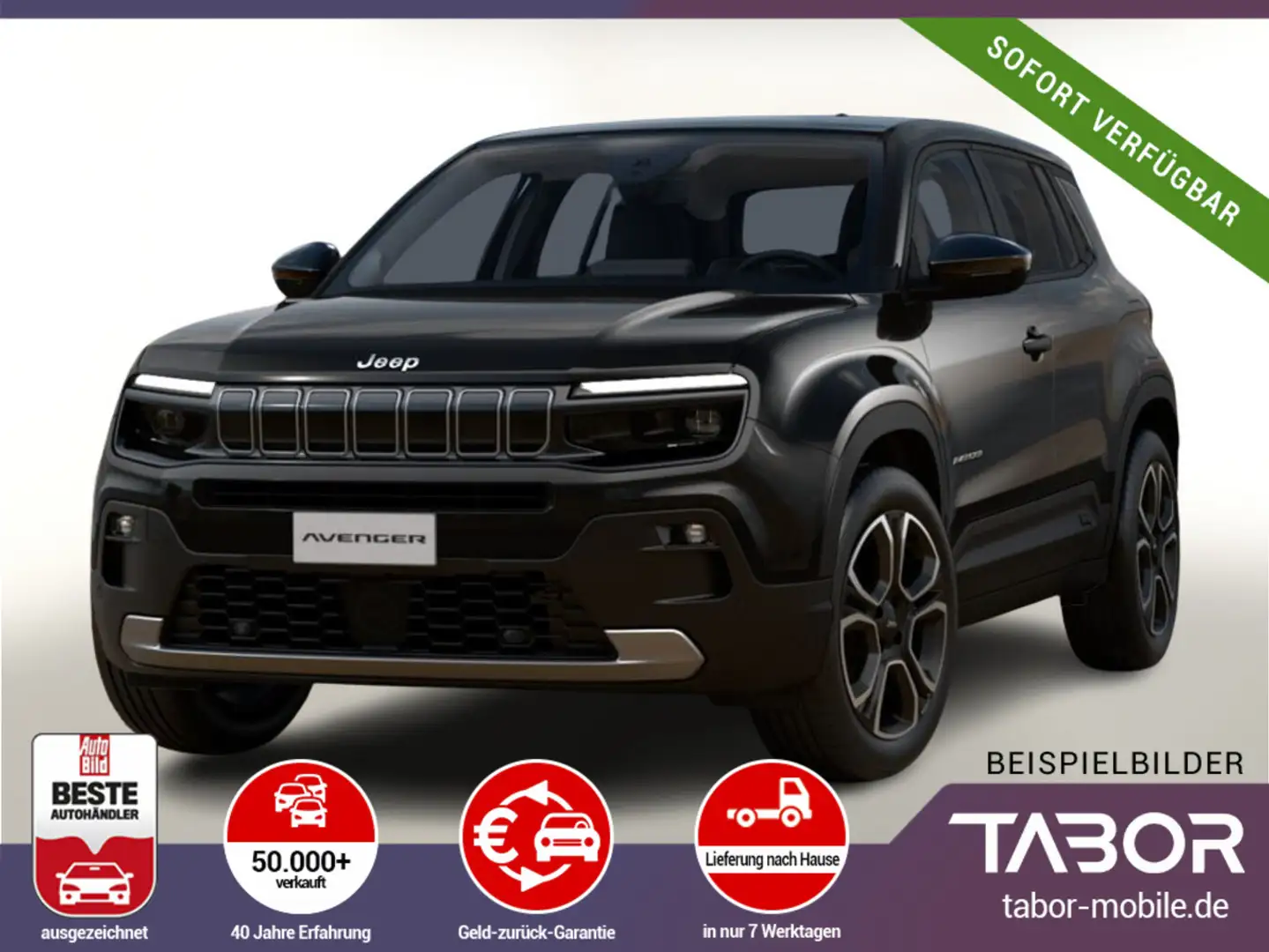 Jeep Avenger 1.2 MHEV 110 DCT Summit Pano Leder Nav Schwarz - 1