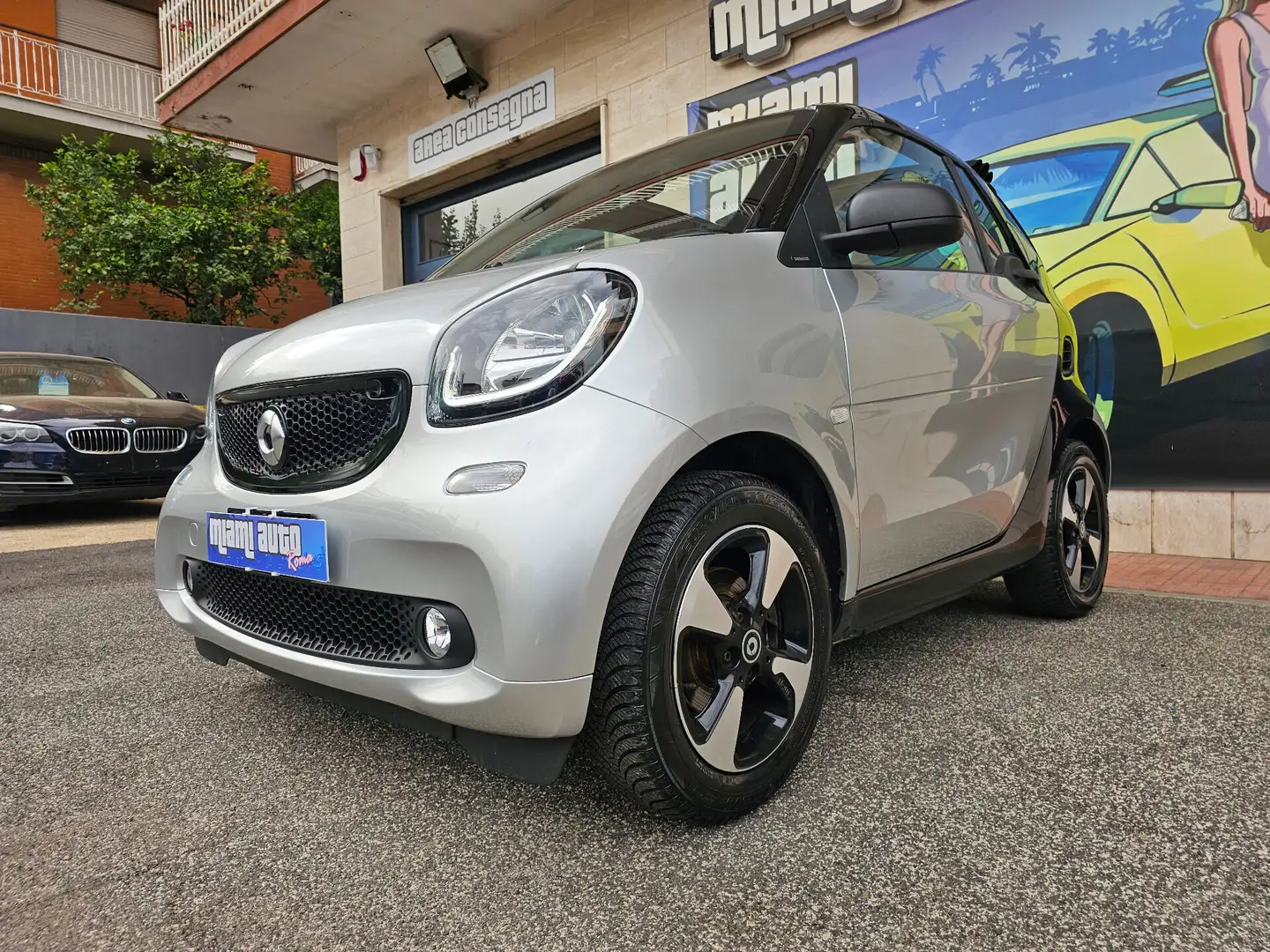 smart forTwo 90 0.9 T twinamic cabrio Passion TAGL UFF LED BRAC Argento - 2