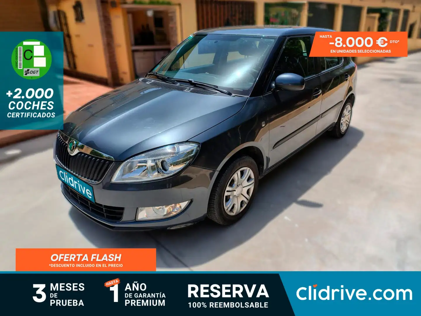 Skoda Fabia 1.2 Spirit 60 Gris - 1