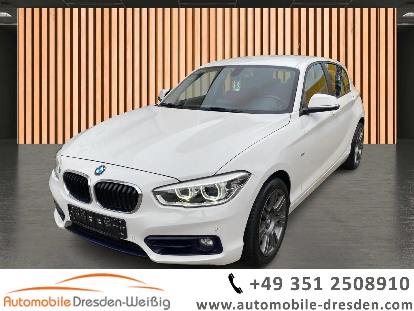 BMW 120 iA Sport Line*Navi*Leder*voll LED Blanc - 1