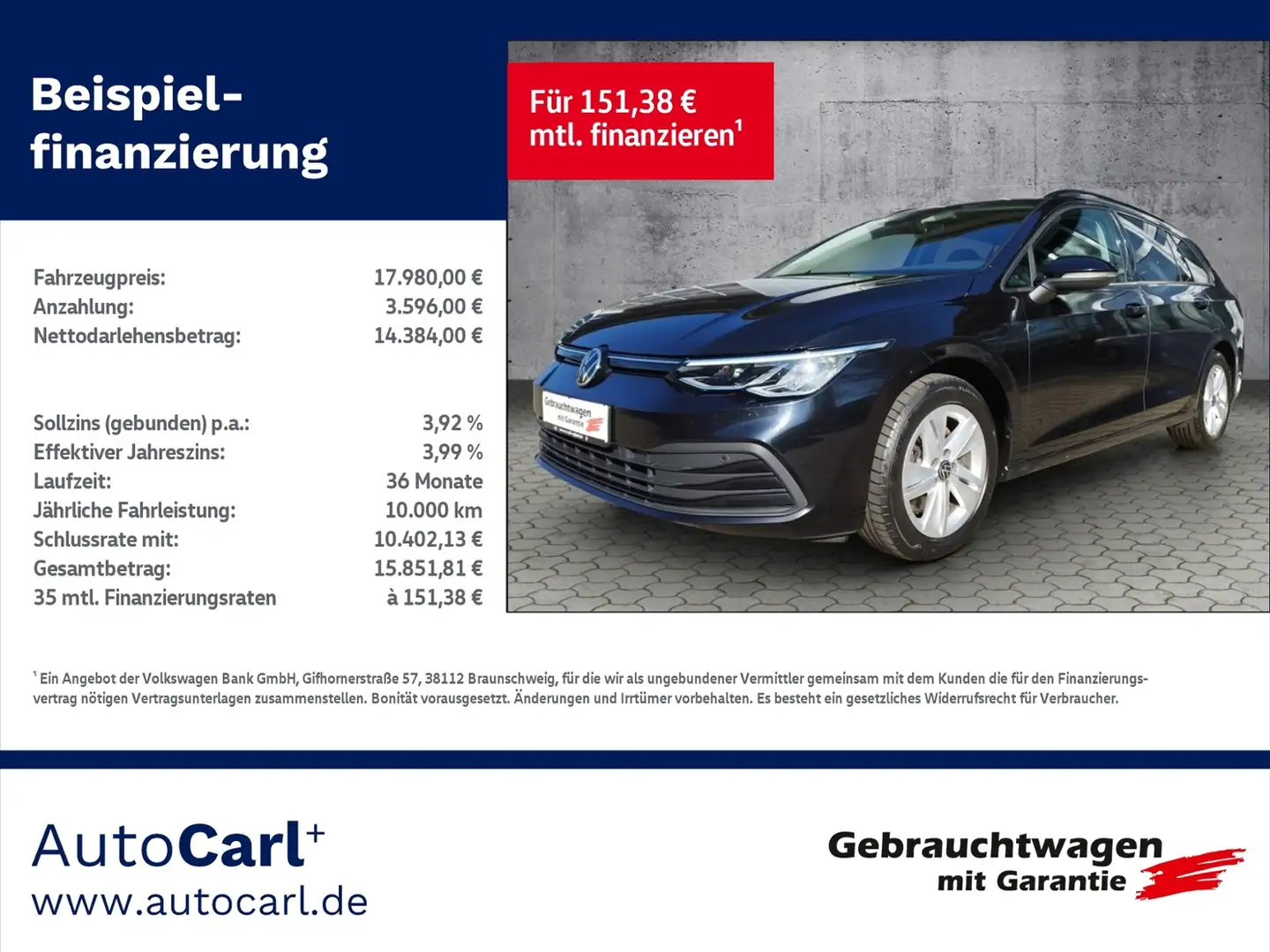 Volkswagen Golf Variant VIII Variant Life 2.0 TDI DSG NAV/ACC/SHZ/3-Zonen Noir - 1