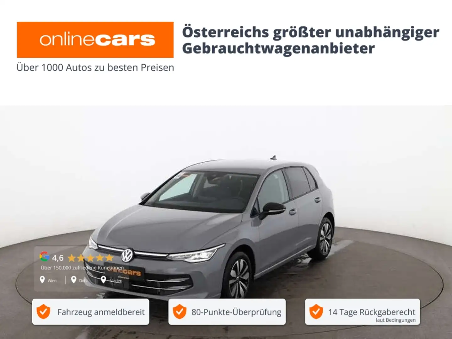Volkswagen Golf VIII 1.5 eTSI Life Aut LED AHK RADAR NAVI Grau - 1
