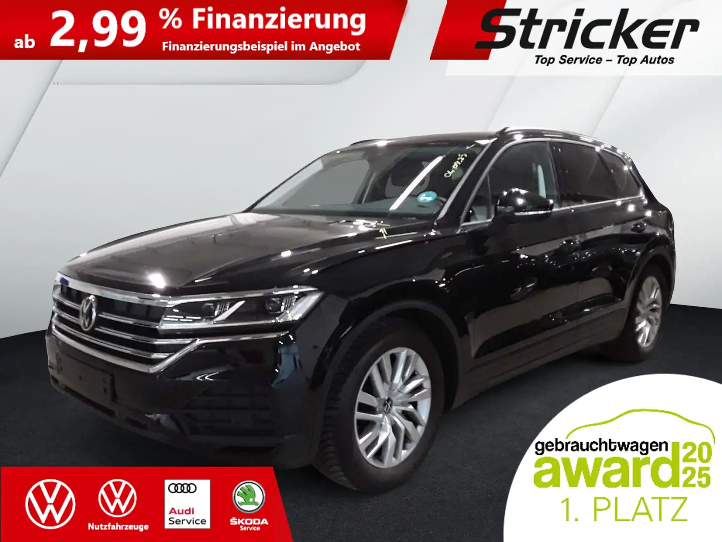 Volkswagen Touareg 3.0TDI 475,-ohne Anzahlung Navi AHK Luft Schwarz - 2
