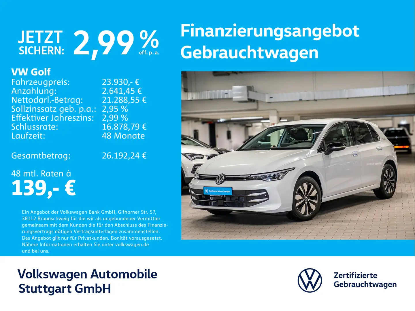 Volkswagen Golf 8 Goal 1.5 TSI Navi Kamera Weiß - 1