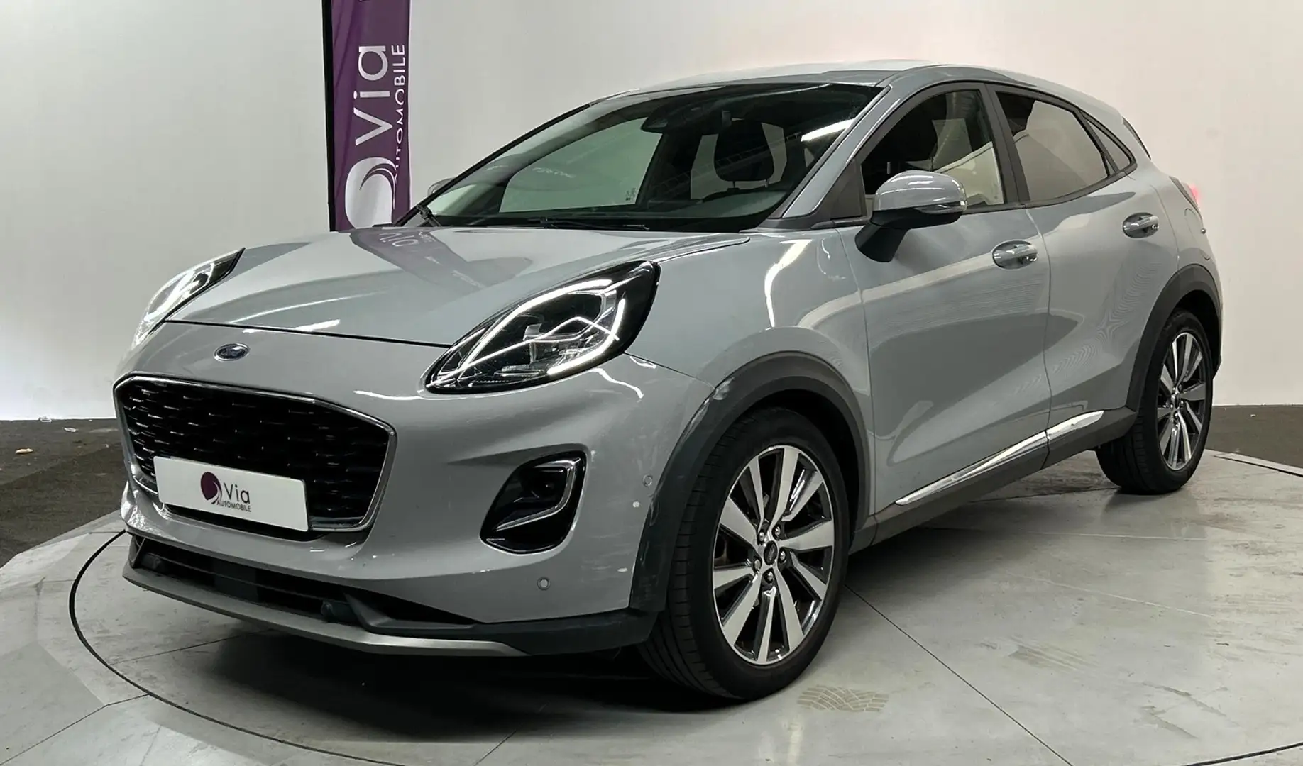 Ford Puma 1.0 EcoBoost 125 ch mHEV S\u0026amp;S BVM6 Titanium X Gris - 1