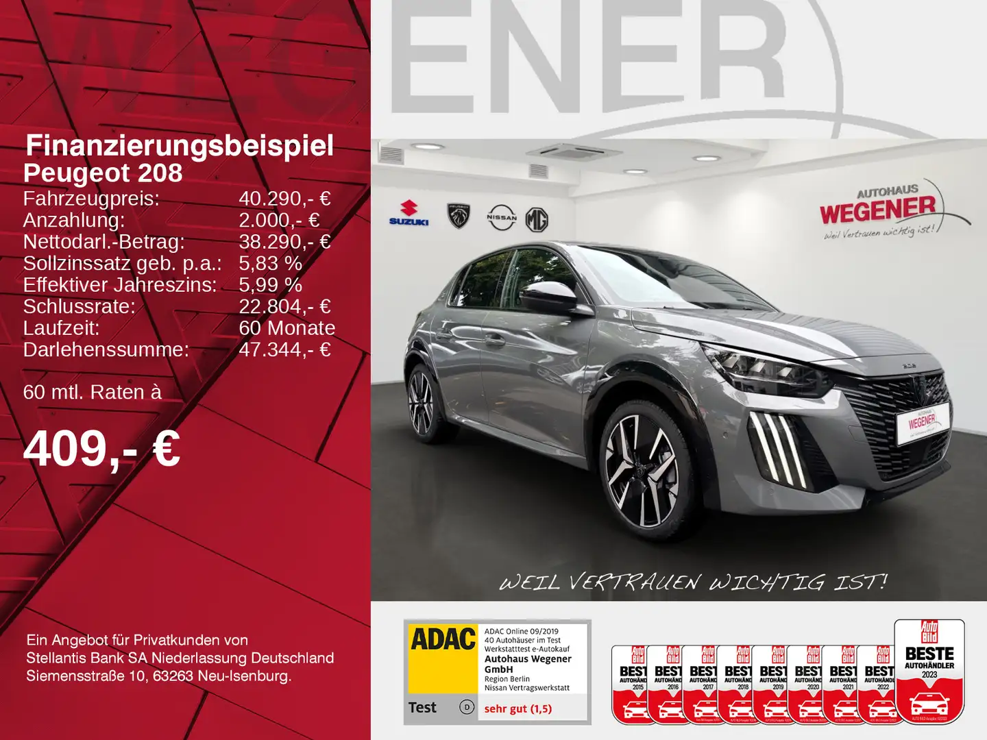 Peugeot 208 E GT Elektromotor 136 *Kamera*SHZ* Grau - 2
