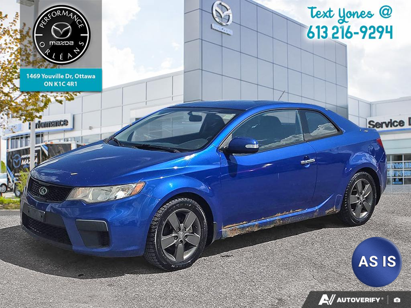 Blue 2010 Kia Forte Koup Coupe Front-Wheel Drive 5-Speed Manual