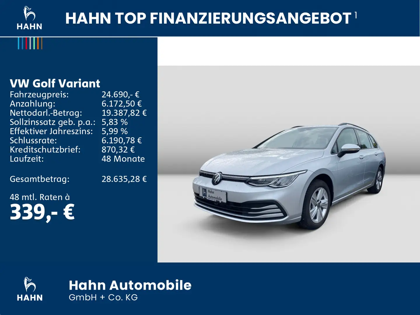 Volkswagen Golf Variant 1.0eTSI Life DSG Standh Navi ACC Silber - 2