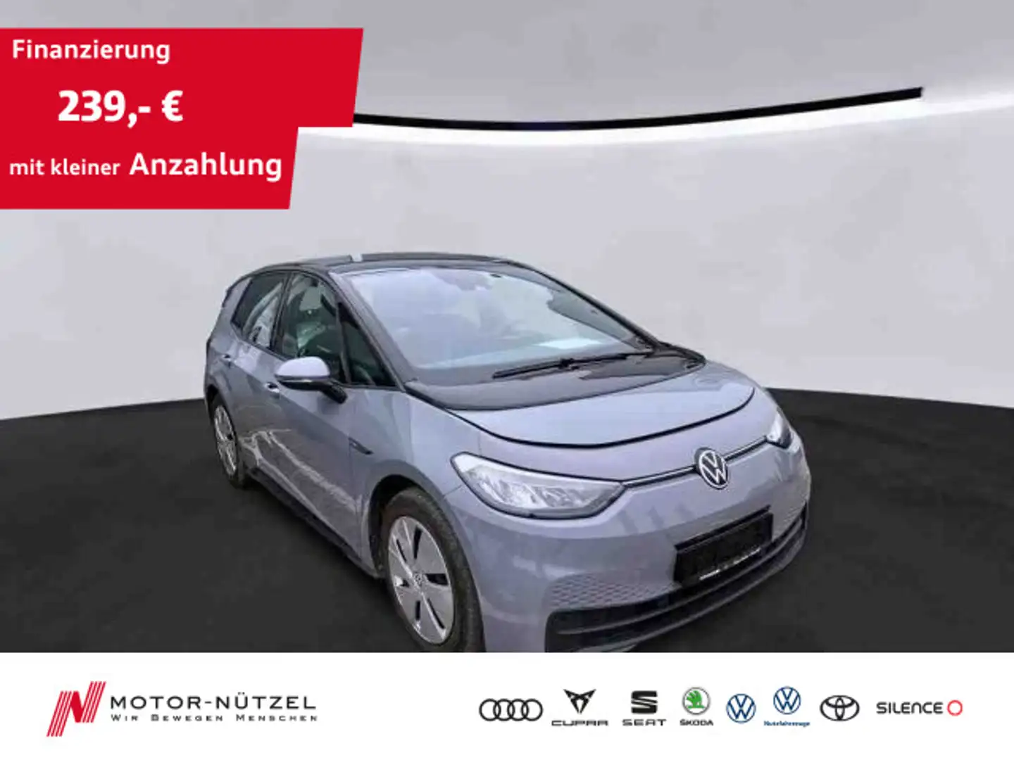 Volkswagen ID.3 110kW Pure PERFORMANCE LED+NAVI+DAB+2xPDC Grau - 1