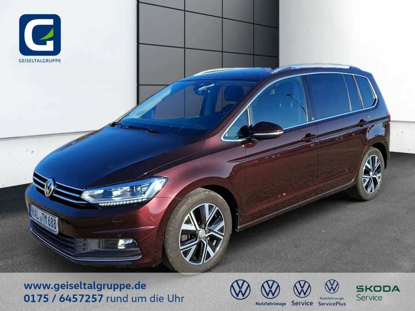 Volkswagen Touran 2.0 TDI Highline *DSG*AHK*LED*NAVI*SHZ*PDC*ERGOACTIVE*ASSIST PA Rouge - 1