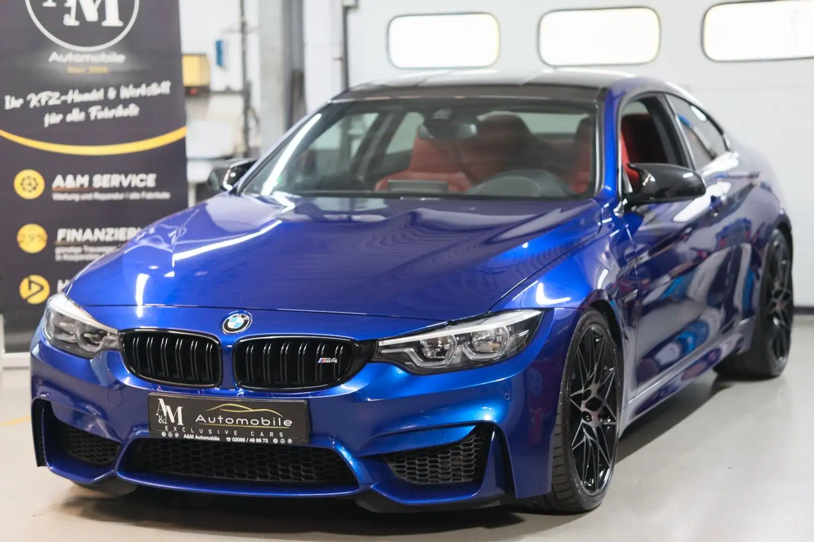 BMW M4 COMPETITION *HEAD UP*R KAM*LEDER*NAVI* Blau - 1