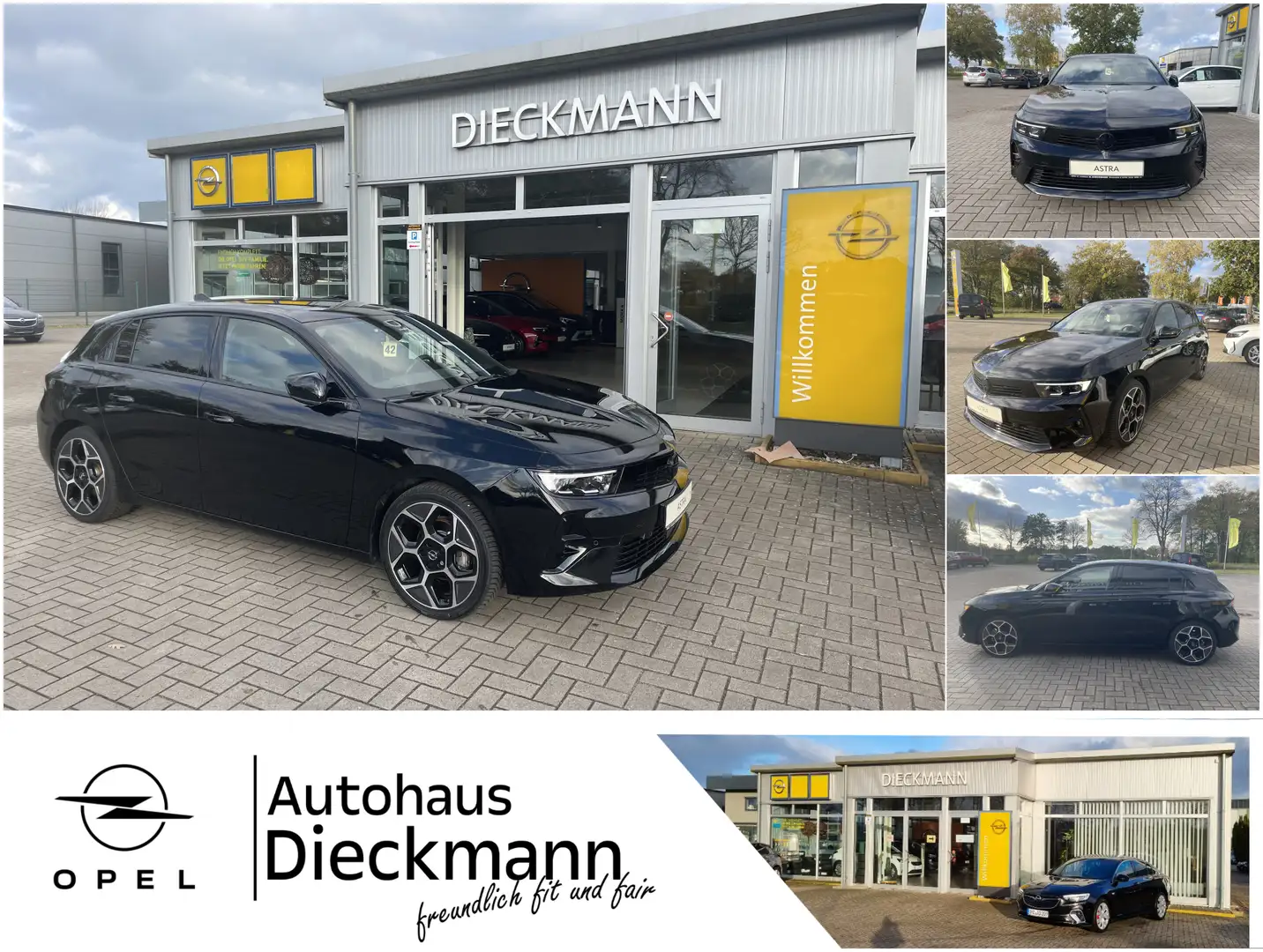 Opel Astra Ultimate Navi SHZ LED 360° E-SD Leder Schwarz - 1