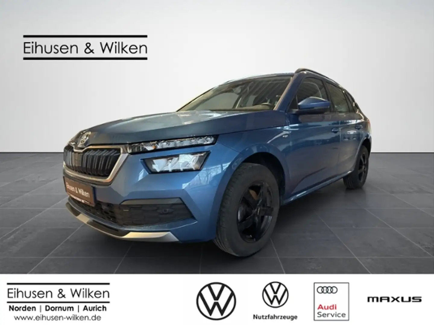 Skoda Kamiq 1.0+TSI+DRIVE 125+KLIMA+TEIL LED+DAB+ Bleu - 1