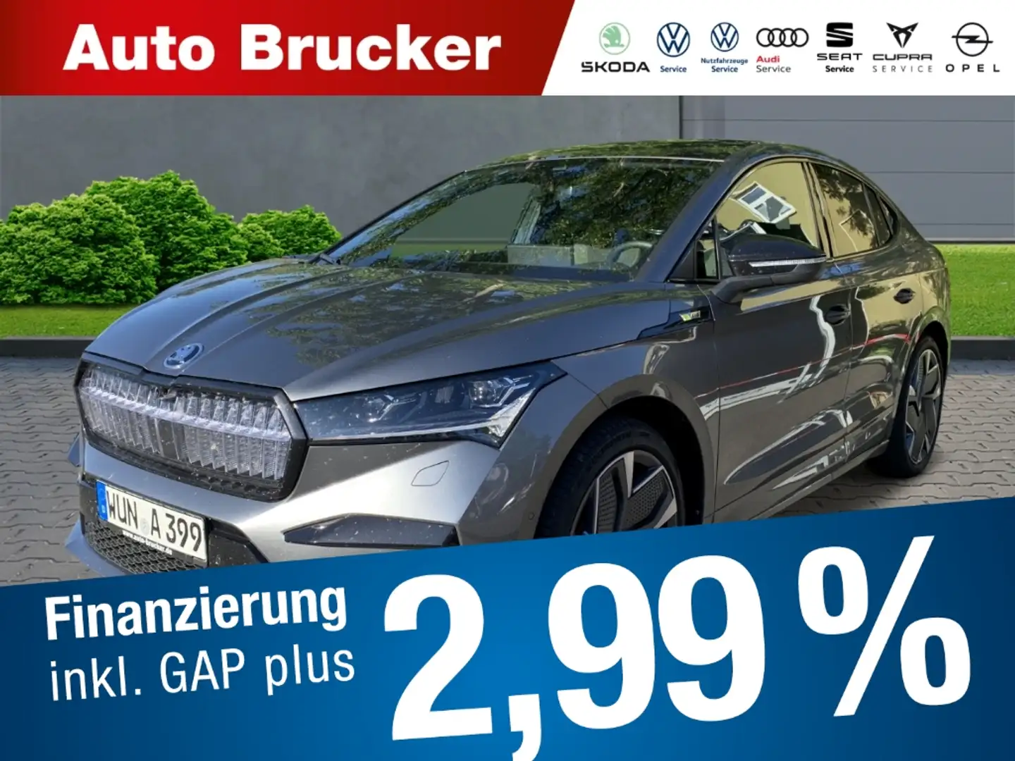 Skoda Enyaq Coupe RS 80x Lounge 4x4 Navi LED FSE ACC Grau - 1