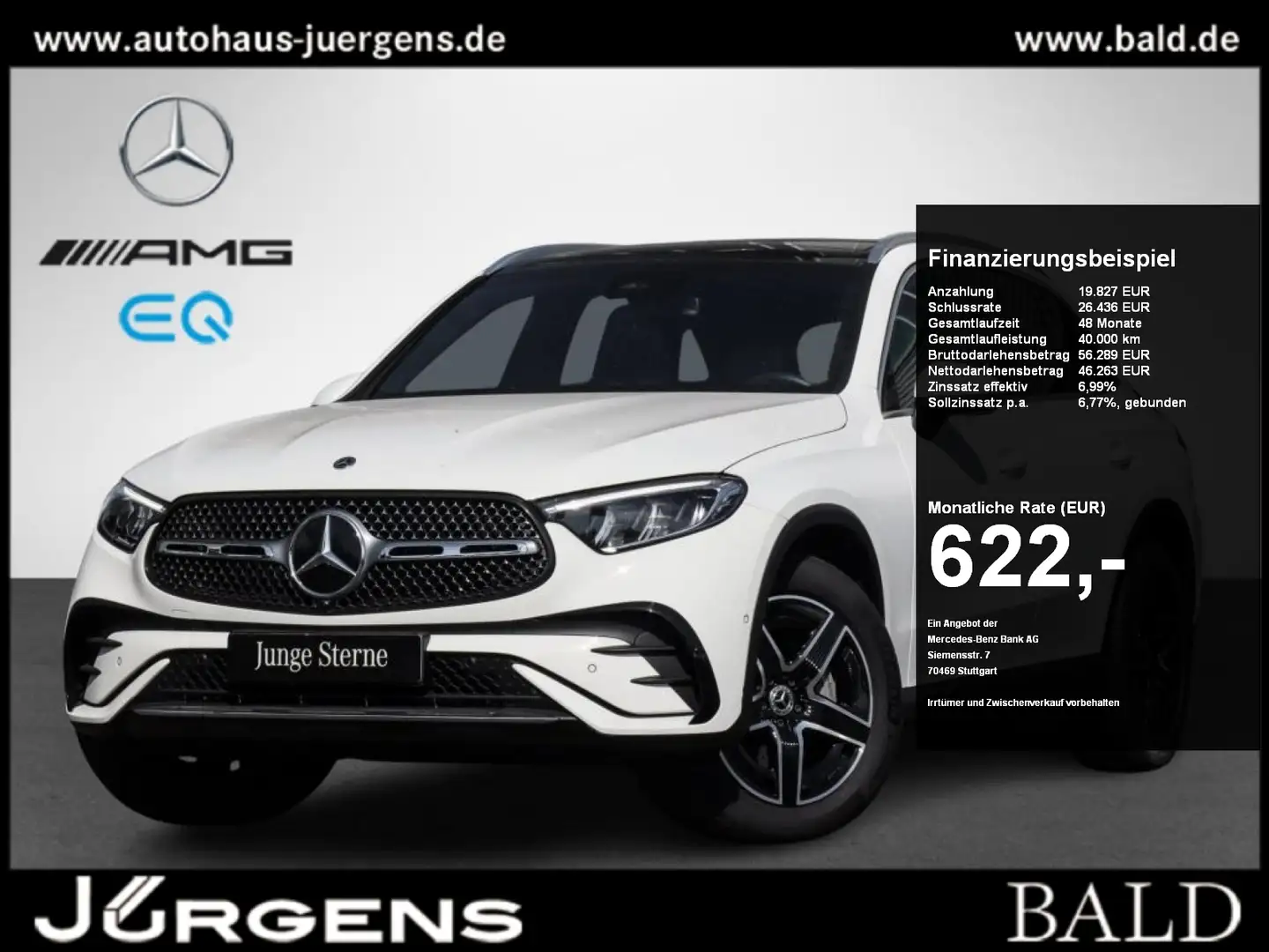 Mercedes-Benz GLC 300 d 4M AMG-Sport/Technik/Pano/AHK/Mem/Dist Weiß - 1
