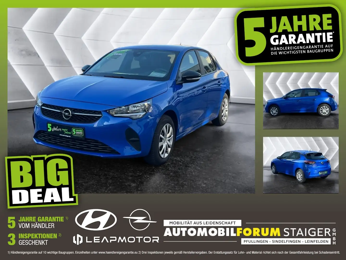 Opel Corsa F 1.2 Edition 5 Jahre Garantie Blauw - 1