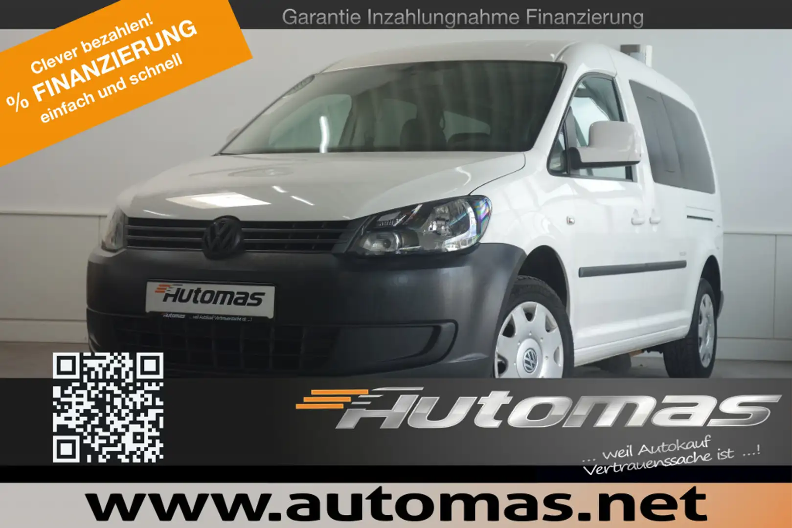 Volkswagen Caddy Maxi SoccerKlima 7-Sitze AHK Weiß - 1